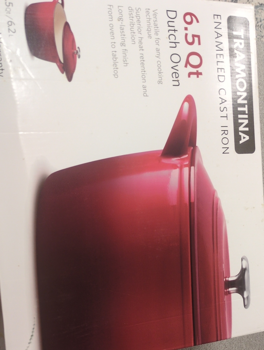 Tramontina 6.5 Qt Enameled Cast Iron Dutch Oven - Cherry Red